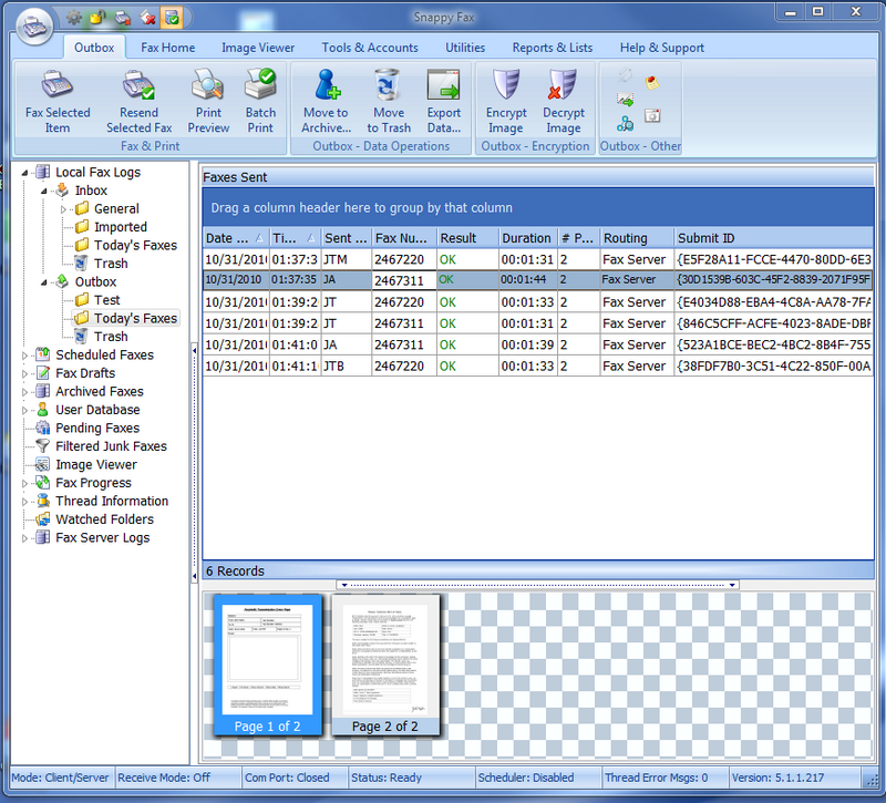 Screenshot for Snappy Fax Version 5.0