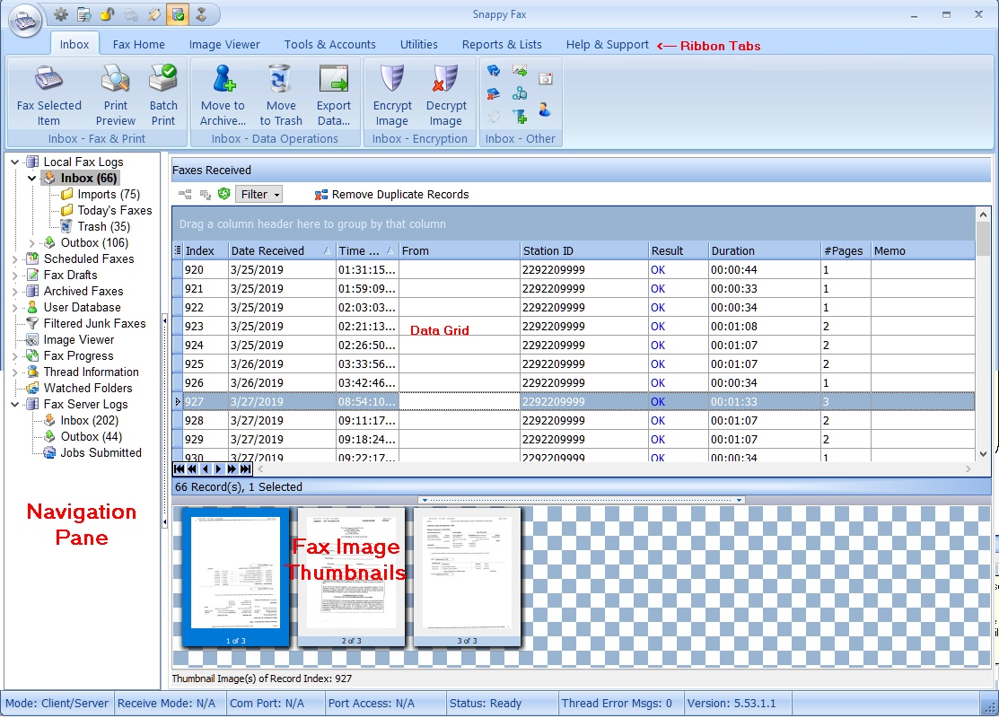 Snappy-Fax-Main-Window