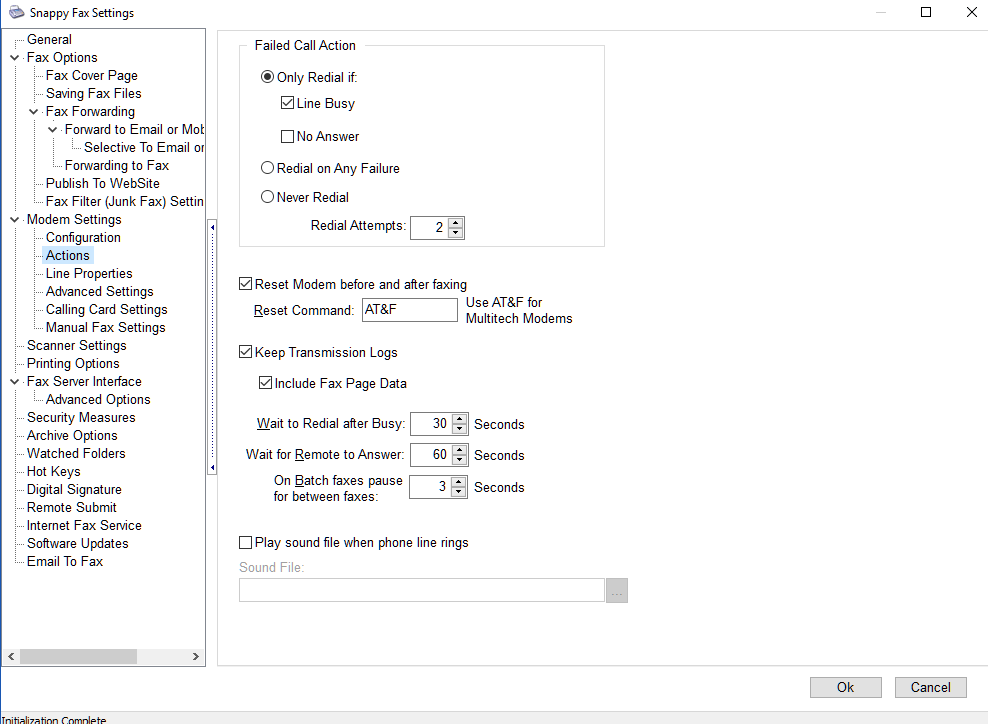 Snappy-Fax-Settings-Modem-Actions