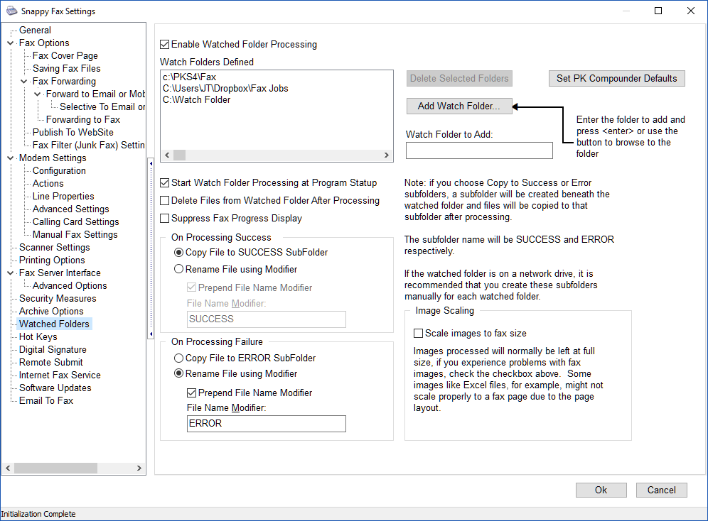 Snappy-Fax-Settings-Watched-Folders