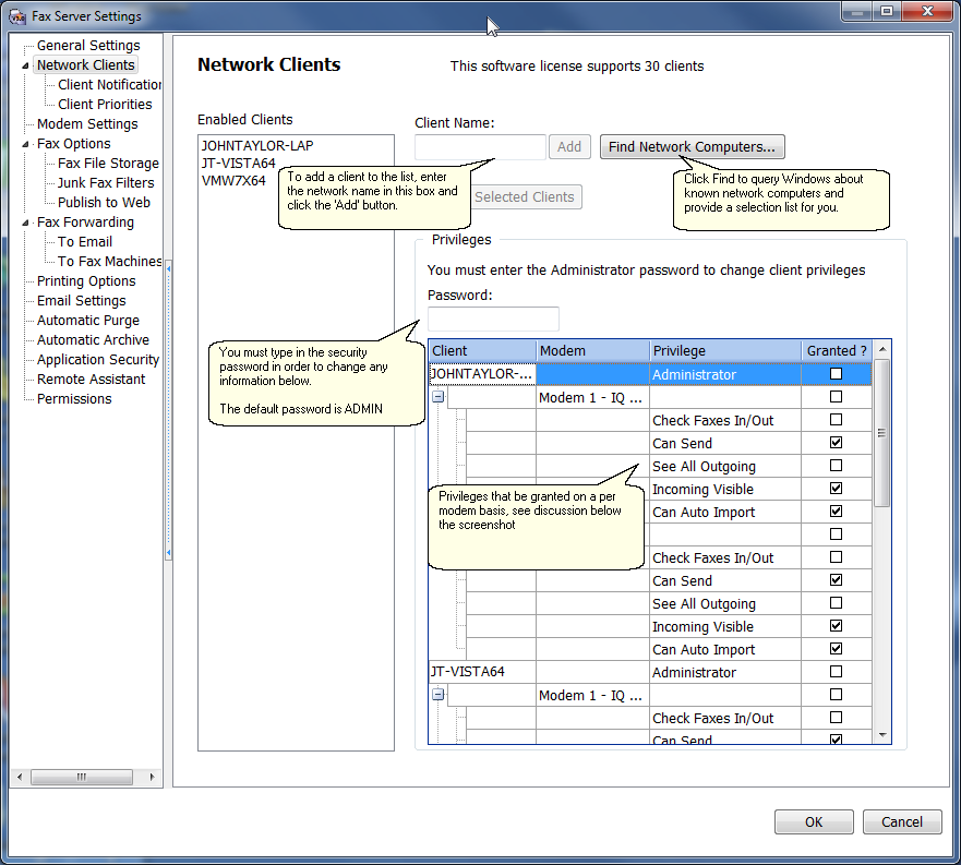 NetworkClientSettings